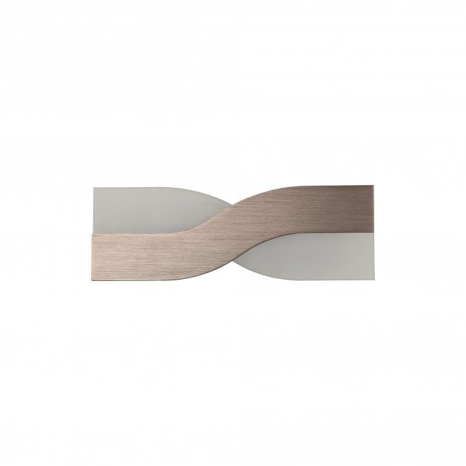 ADA brushed brown and frosted white LED wall light with 3 year warranty