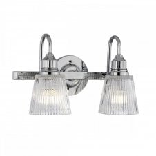 ADDISON 2 Light Wall Light Polished Chrome Bathroom Rated IP44
