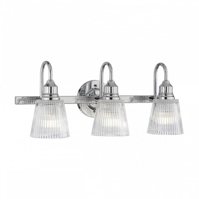 ADDISON 3 Light Wall Light Polished Chrome Bathroom Rated IP44