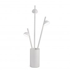 ADN 3 light modern LED table lamp in white finish