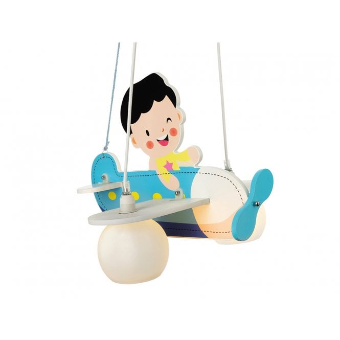AEROPLANE Ceiling Pendant Blue and Multicolour