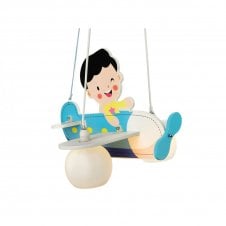 AEROPLANE Ceiling Pendant Blue and Multicolour
