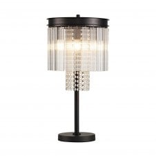 AESTHETIX Table Lamp Brown Oxide and Crystal