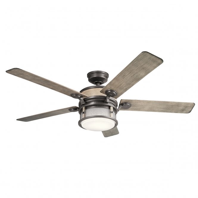 AHRENDALE Ceiling Fan With Light in Anvil Iron