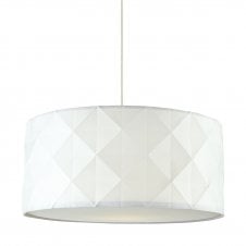 AISHA faceted white cotton easy fit pendant shade
