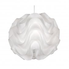 Modern white easy fit ceiling shade in white