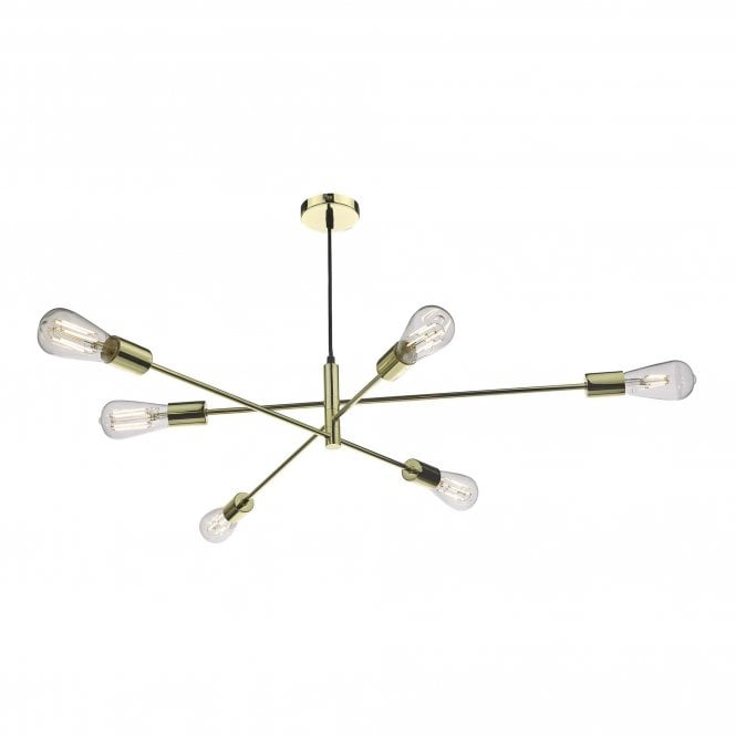 ALANA 6 Light Pendant Polished Gold