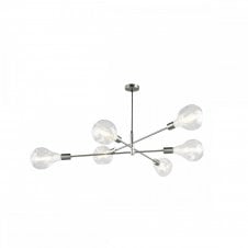 satin chrome 6 light sputnik ceiling pendant