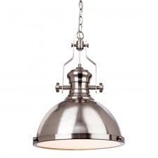ALBION industrial brushed steel ceiling pendant