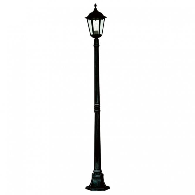 ALEX black aluminium garden lamp post light IP44