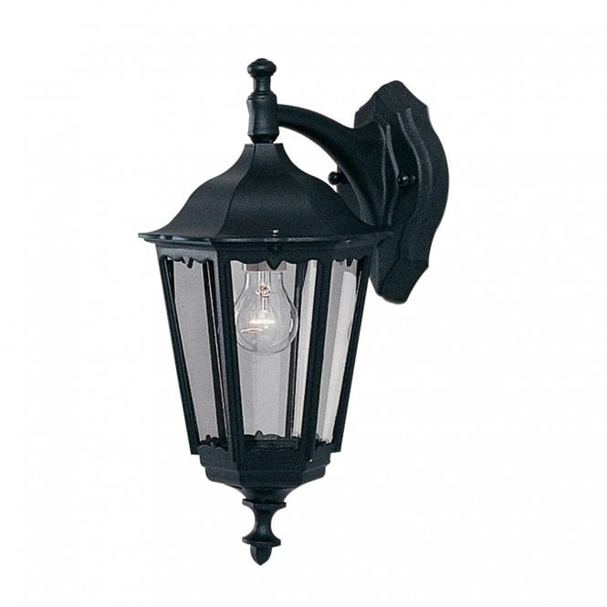 ALEX black aluminium garden wall light lantern IP44
