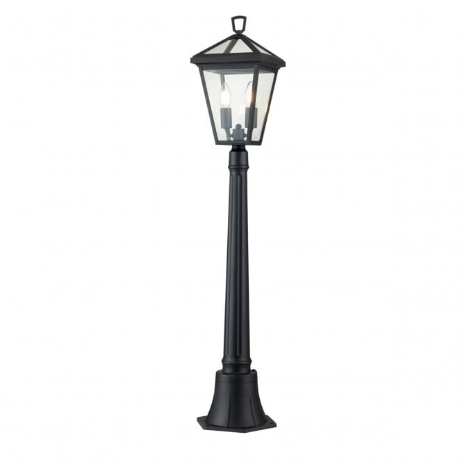 ALFORD PLACE 2 Light Pillar Lantern in Black