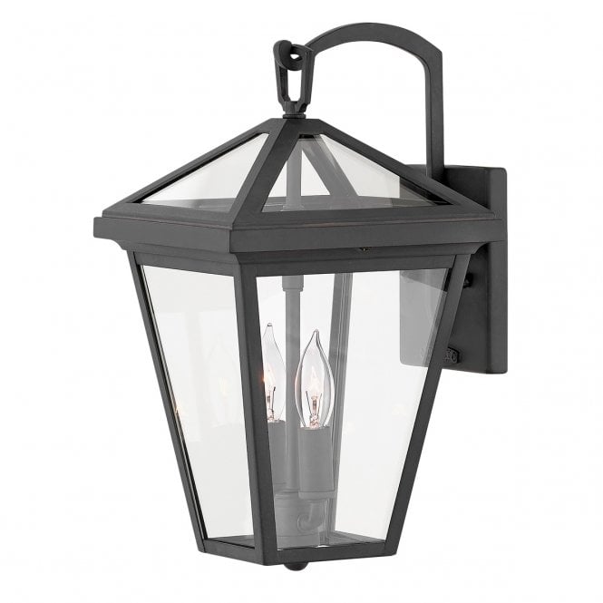 ALFORD PLACE 2 Light Small Wall Lantern in Matte Black with Clear Glass