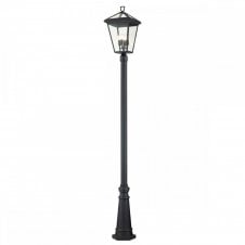 ALFORD PLACE 4 Light Lamp Post in Matte Black with Clear Glass