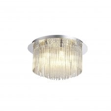 ALICE 6 light chrome and clear glass bathroom ceiling light