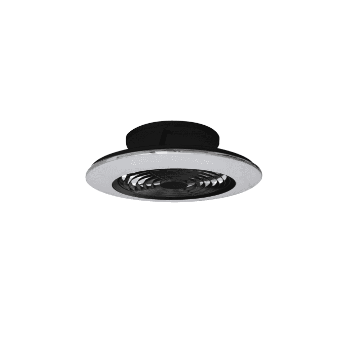 ALISIO Mini LED Dimmable Reversible Ceiling Light Fan Black