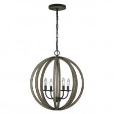 contemporary design wooden globe frame ceiling pendant