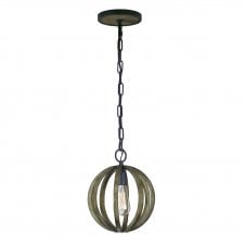 contemporary design wooden globe frame ceiling pendant