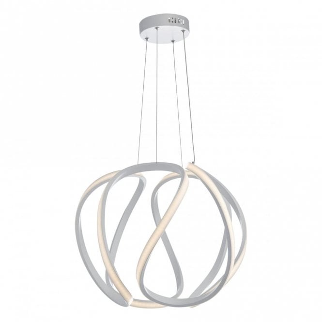 ALONSA sculptural white LED ceiling pendant (large)