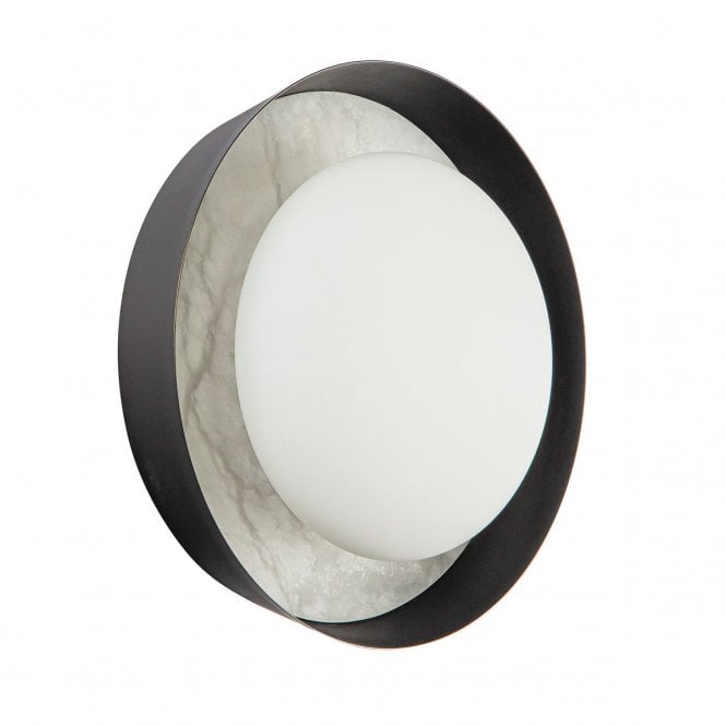 Alonso 2 Light LED Wall Light - Urban Bronze With Alabaster Backplate