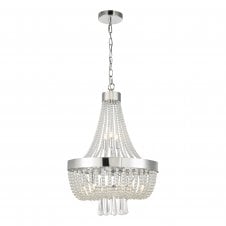 Luxury crystal and chrome ceiling pendant