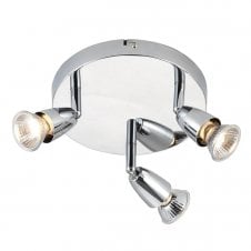 AMALFI 3 light spotlight cluster in polished chrome