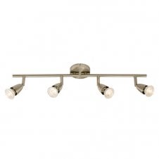 AMALFI 4 light spotlight bar in satin nickel