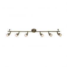 antique brass 6 light spotlight bar