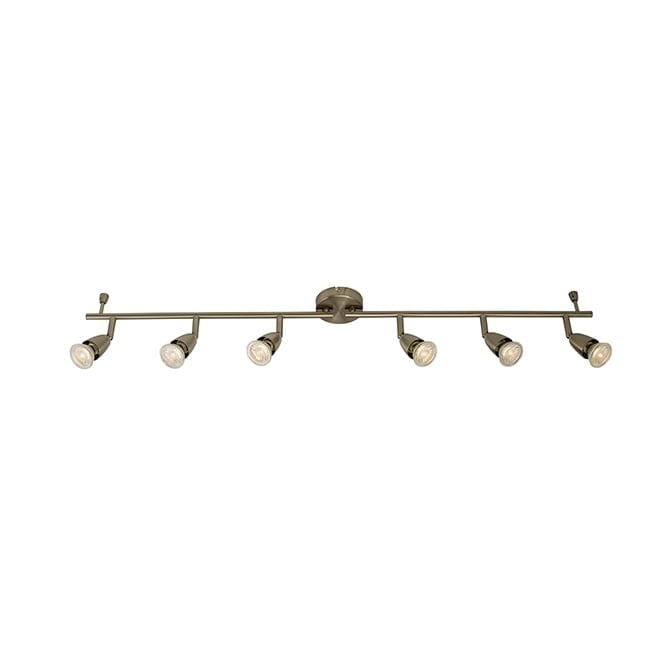 AMALFI 6 light spotlight bar in satin nickel