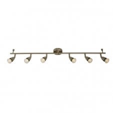AMALFI 6 light spotlight bar in satin nickel