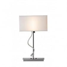 AMALFI cream table lamp with LED reading arm