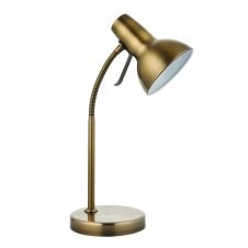 AMALFI Desk Lamp Antique Brass with USB Charging Port and Switch