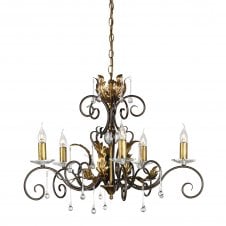 5 Light Traditional Chandelier In A Bronze/Gold