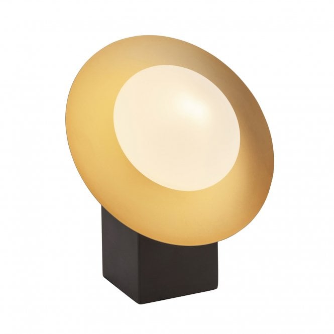 AMARYLLIS Table Lamp in Bronze and Gold with Opal Shades
