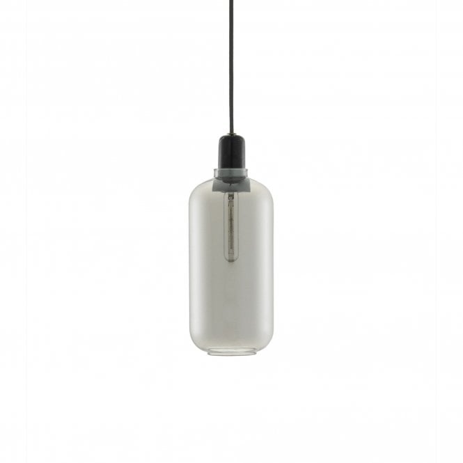 AMP large black and smoked glass ceiling pendant