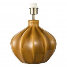 Amrita Caramel & Antique Brass Ceramic Table Lamp (Base Only)