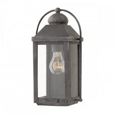traditional outdoor wall lantern in zinc
