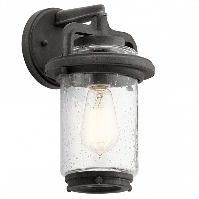 ANDOVER Small 1 Light Wall Lantern in Weathered Zinc