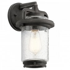 ANDOVER Small 1 Light Wall Lantern in Weathered Zinc