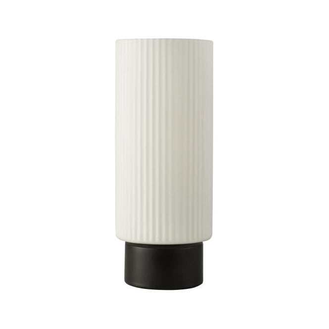 Aneska Touch Table Lamp in Matte Back & Opal Glass