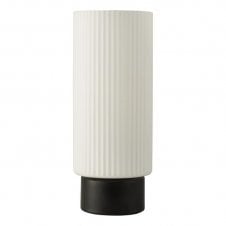Aneska Touch Table Lamp in Matte Back & Opal Glass