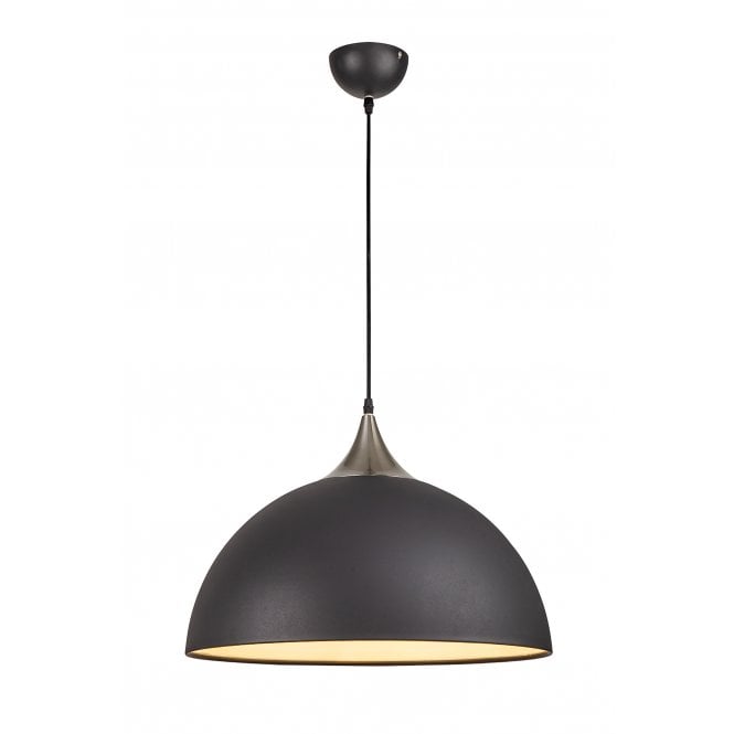 ANNA Large Sand Black and Satin Nickel Ceiling Pendant Light
