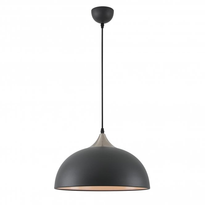 ANNA sand black and satin nickel ceiling pendant light