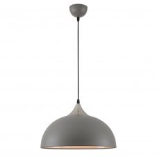 ANNA sand grey and satin nickel ceiling pendant light