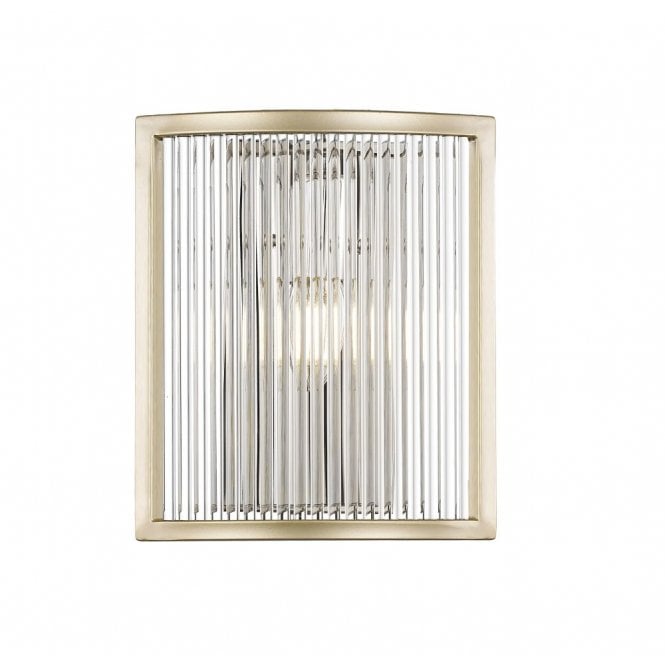 ANTIGUA Art Deco Ribbed Glass Wall Light Matt Gold