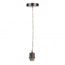 ANTIQUE CHROME PENDANT SUSPENSION with clear flex