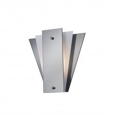 ANTLANTIS Deco Fan Wall Light Smoked and Frosted Glass, Mirror