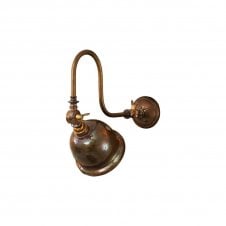 APIA swivel function wall light in antique brass