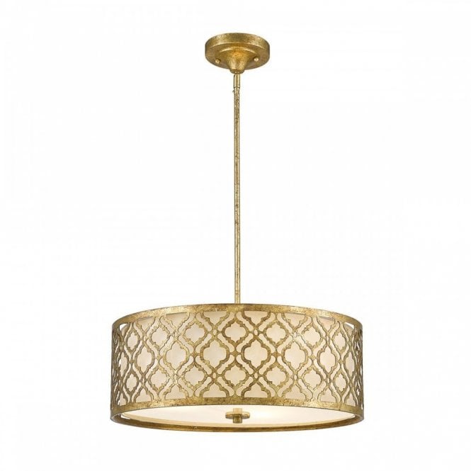 ARABELLA dual mount large ceiling light in distressed gold