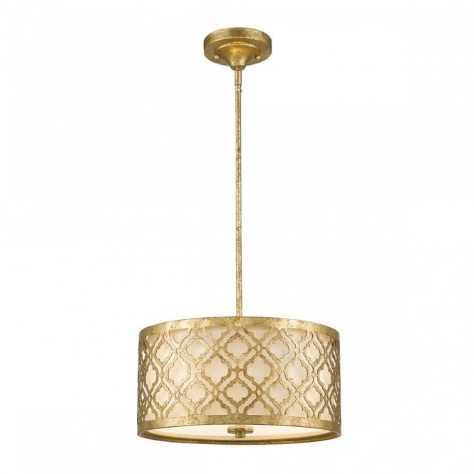 ARABELLA dual mount medium ceiling light in distressed gold